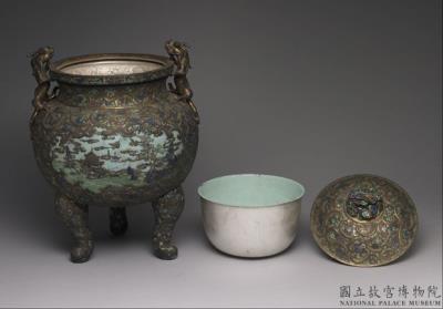 图片[3]-Champleve incense burner in the shape of a Ding, Qing dynasty (1644-1911)-China Archive